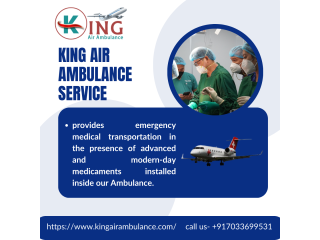 Air Ambulance Service in Dibrugarh by King- Advanced ICU Facility